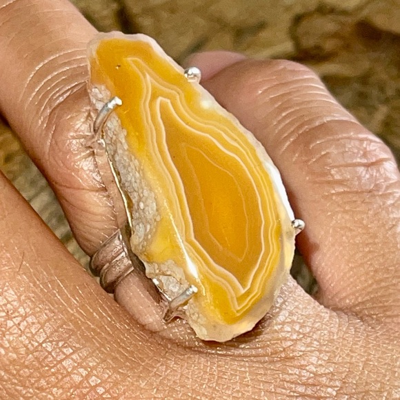 Rustic ColorSardonyx Ring Size 7 - Picture 3 of 6
